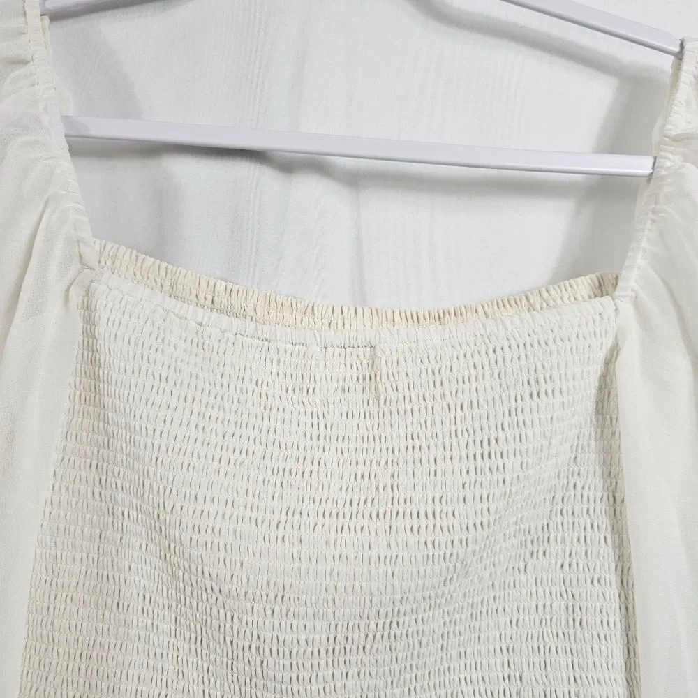 Aritzia Wilfred Tempest Blouse in White - Size M